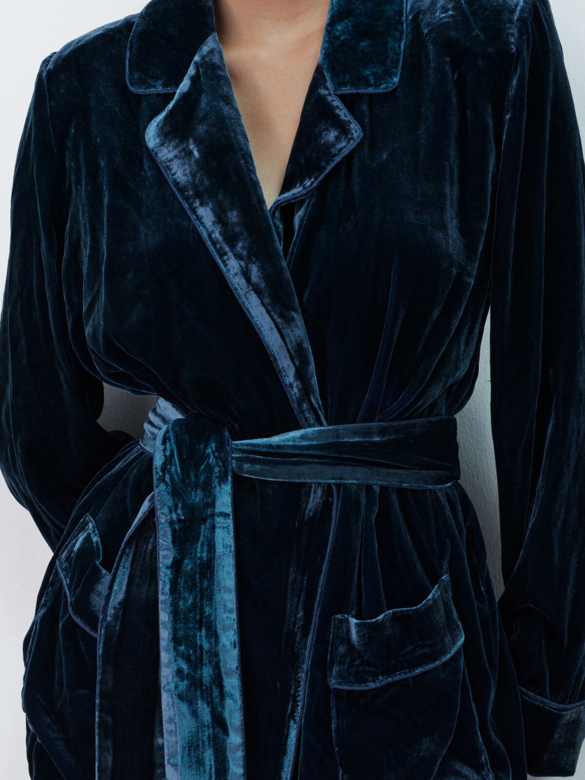 Pamela silk-velvet jacket