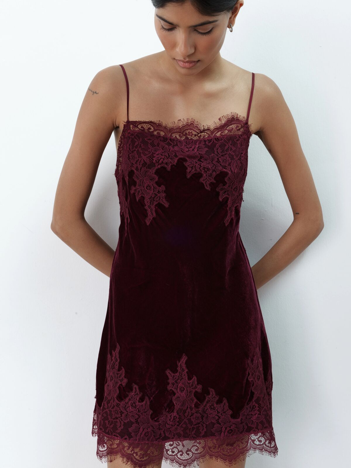 Gabi silk-velvet dress
