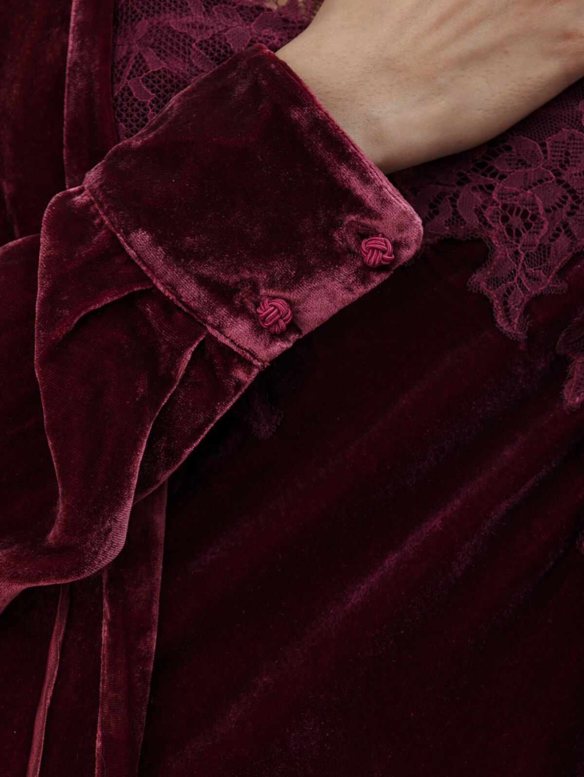 Christine silk-velvet duster