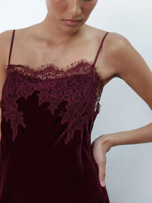 Gabi silk-velvet dress