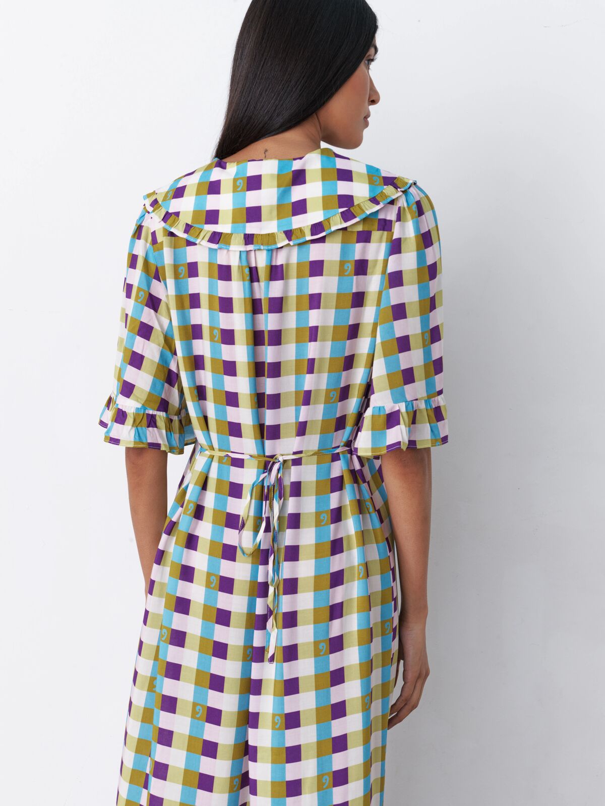 Celia dress 70s check