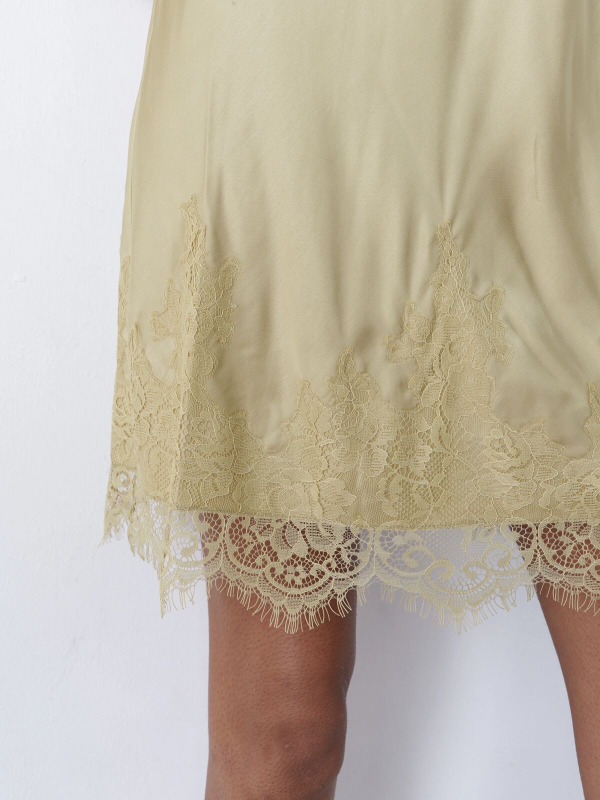 Gabi chartreuse lace dress