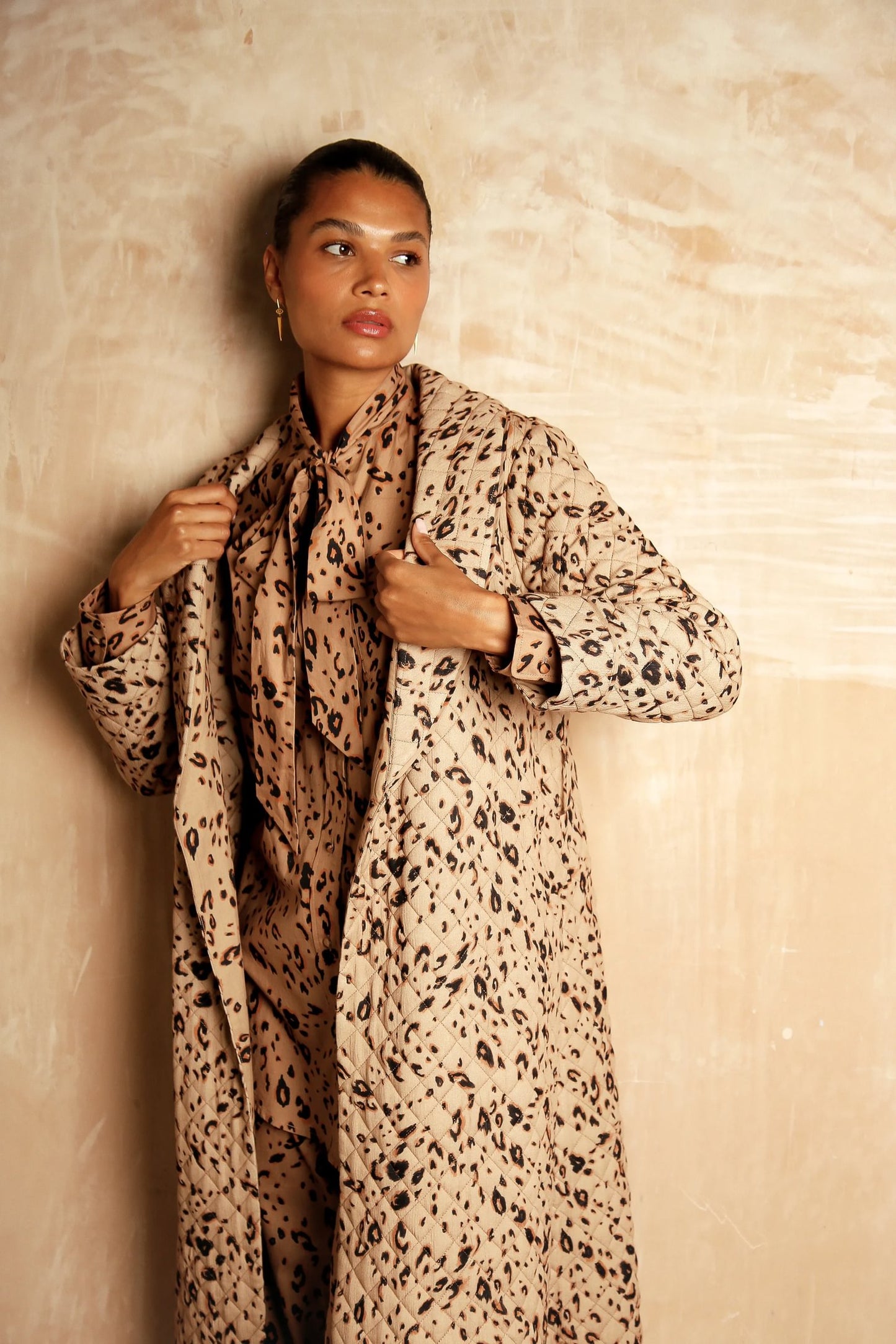 Housecoat Brushstroke Leopard