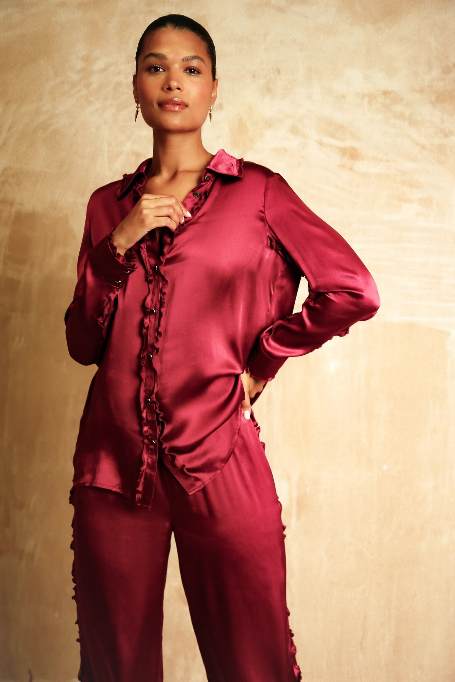 Vogue Ruby silk set