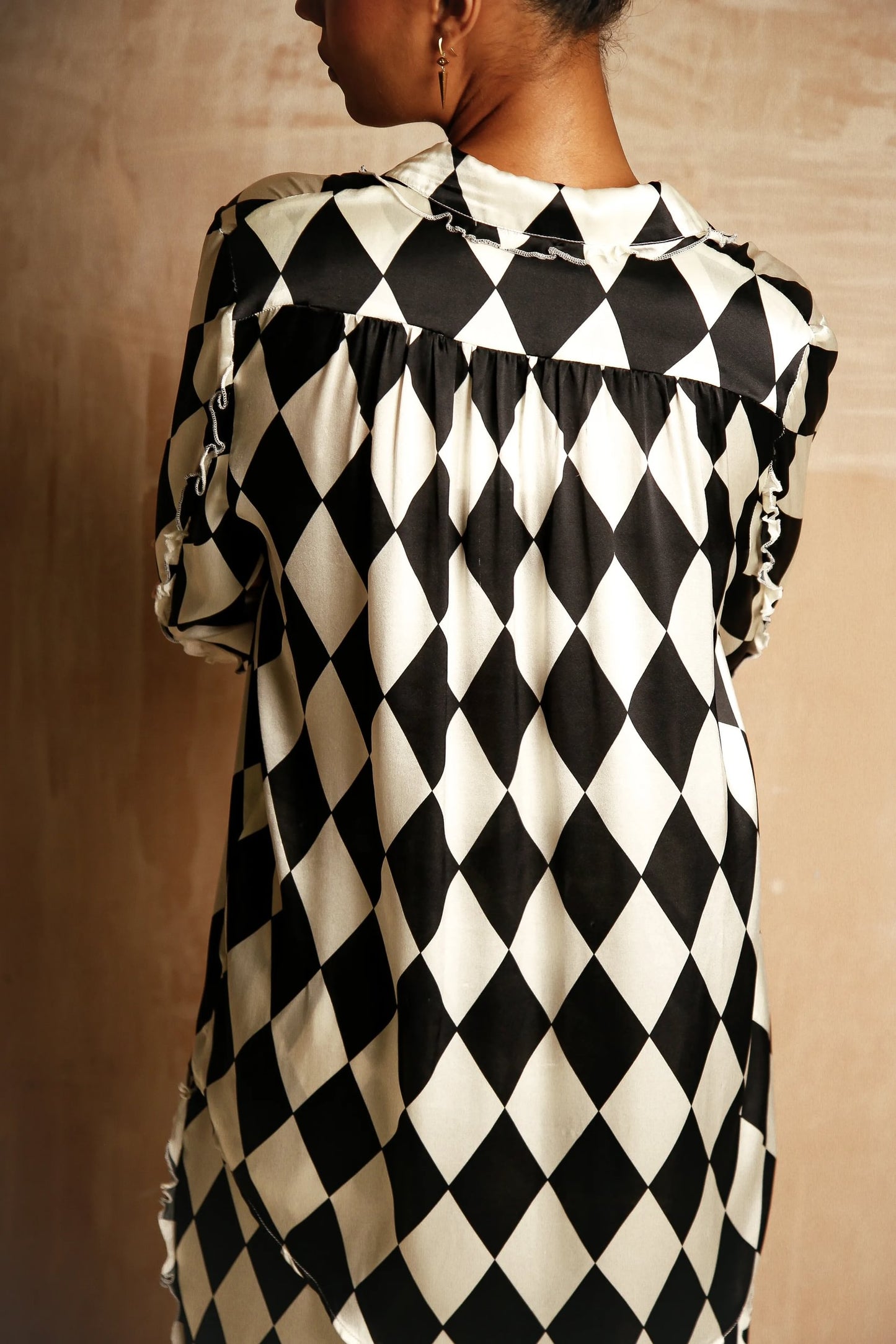 Vogue harlequin silk set
