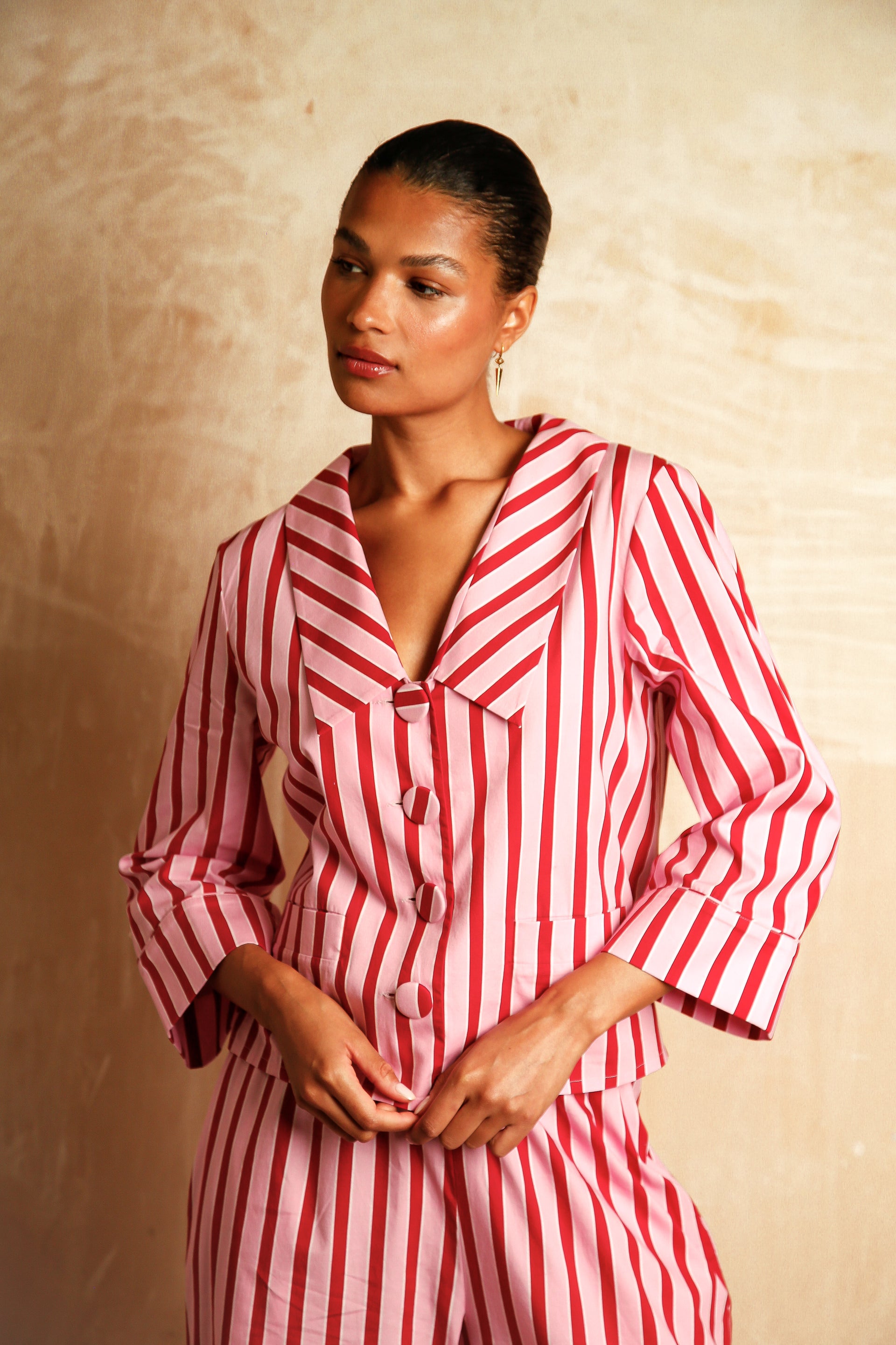 Demi organic cotton stripe set