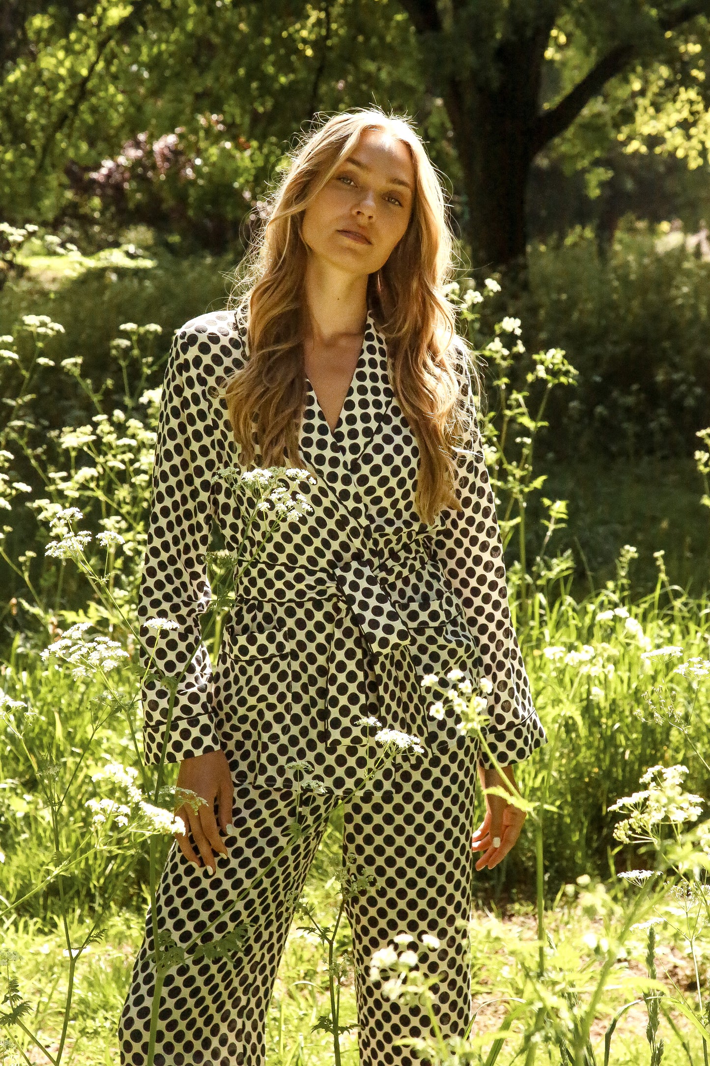 Rizzo Polka Dot Smoking Suit