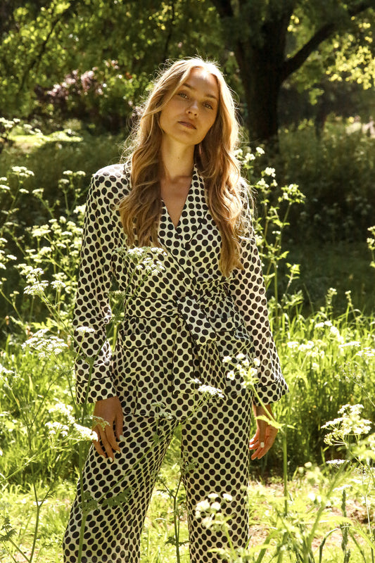 Rizzo Polka Dot Smoking Suit