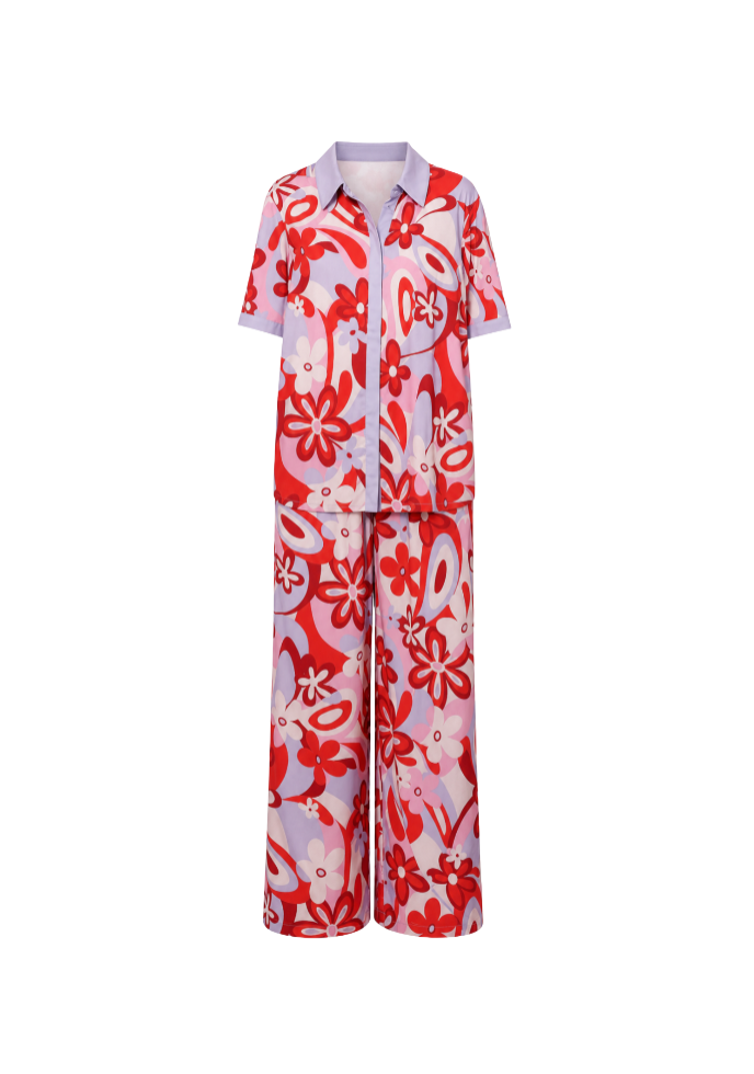 Antibes Red Floral Set Sample