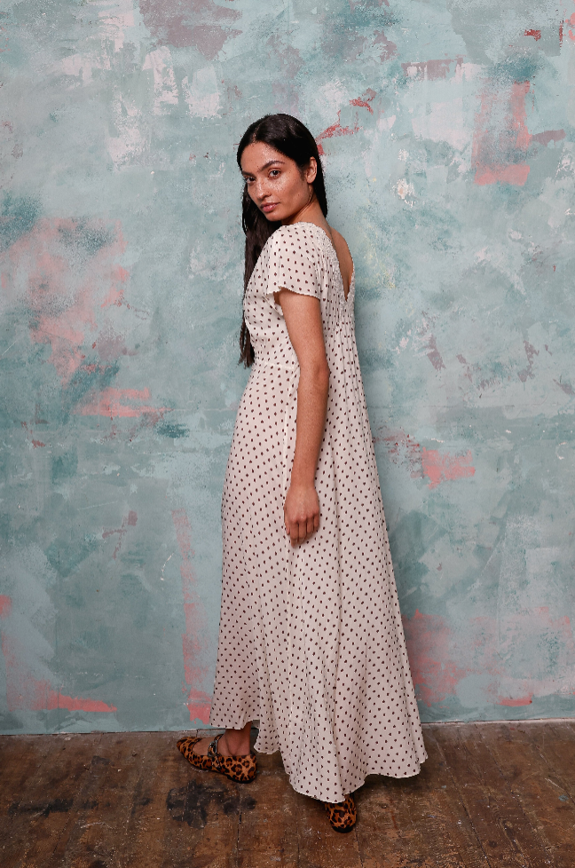 Jonesy cream polka dot dress - sample