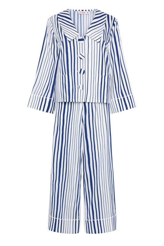 Demi Navy Stripe Set