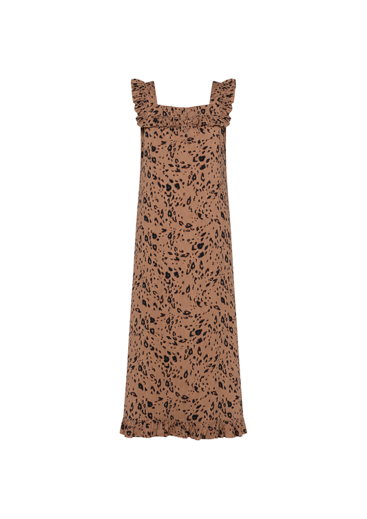 Lucinda organic cotton leopard dress
