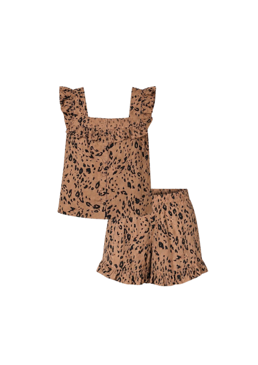 Lucia organic cotton leopard set