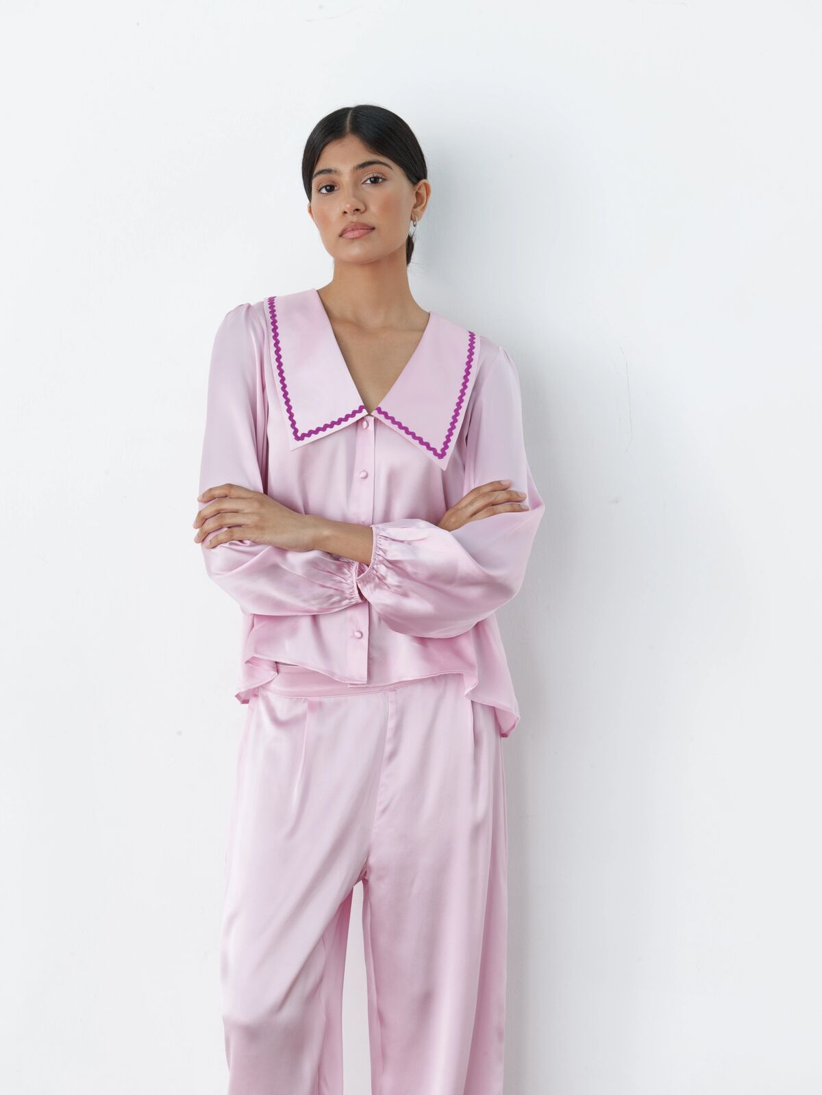 Frenchie pink silk