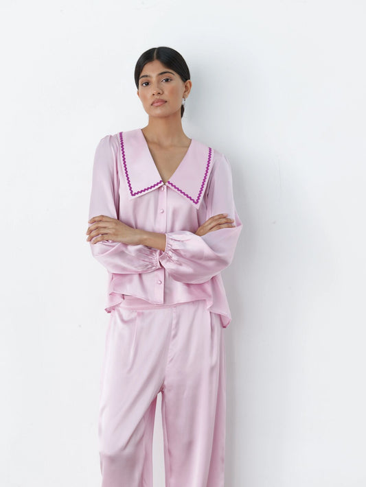 Frenchie pink silk