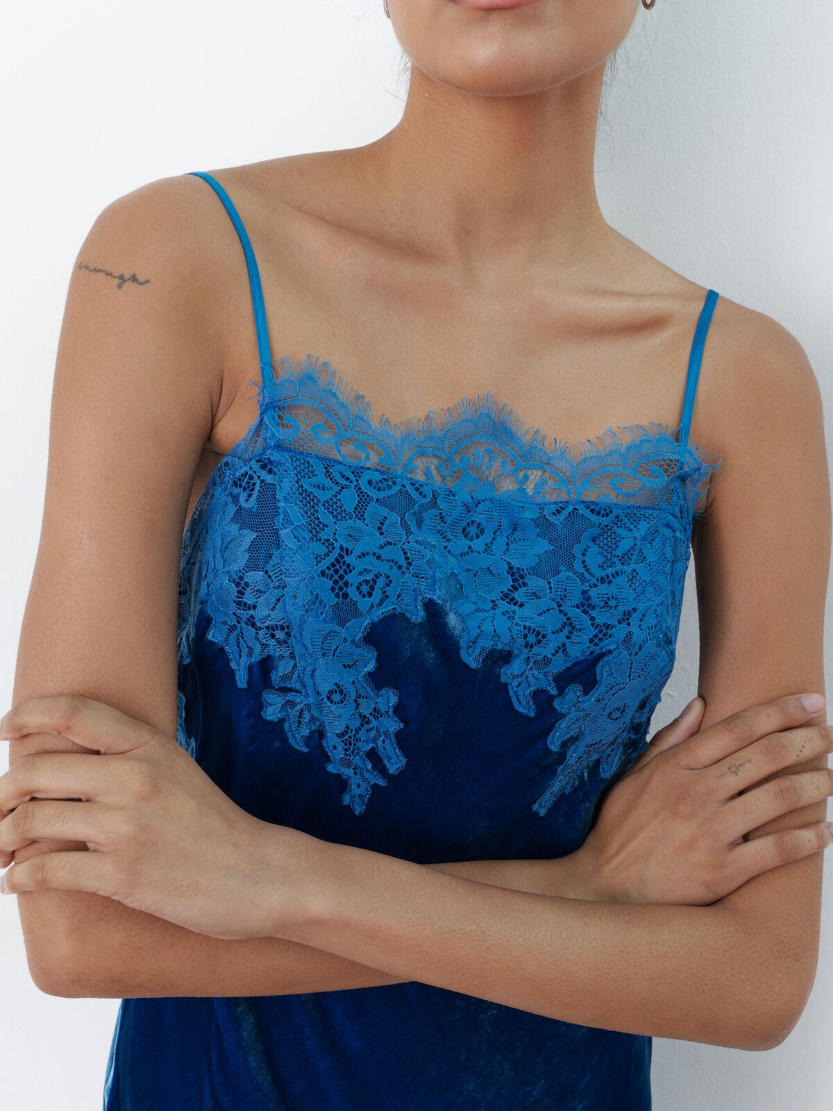 Gabi silk-velvet dress