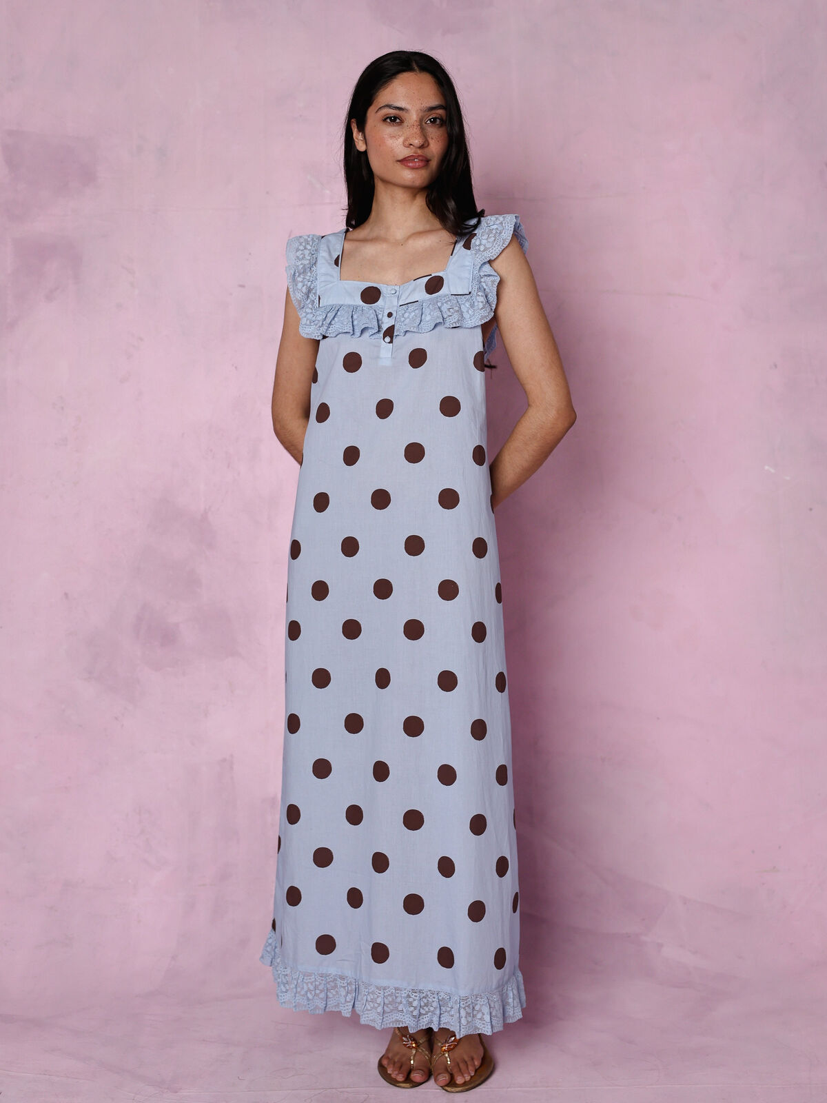 Lucinda organic cotton blue dress