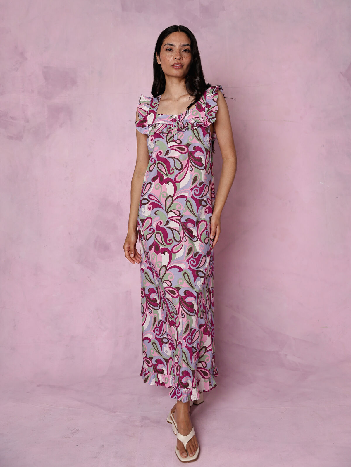 Lucinda organic cotton swirl dress