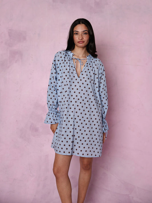 Margot organic cotton blue dress