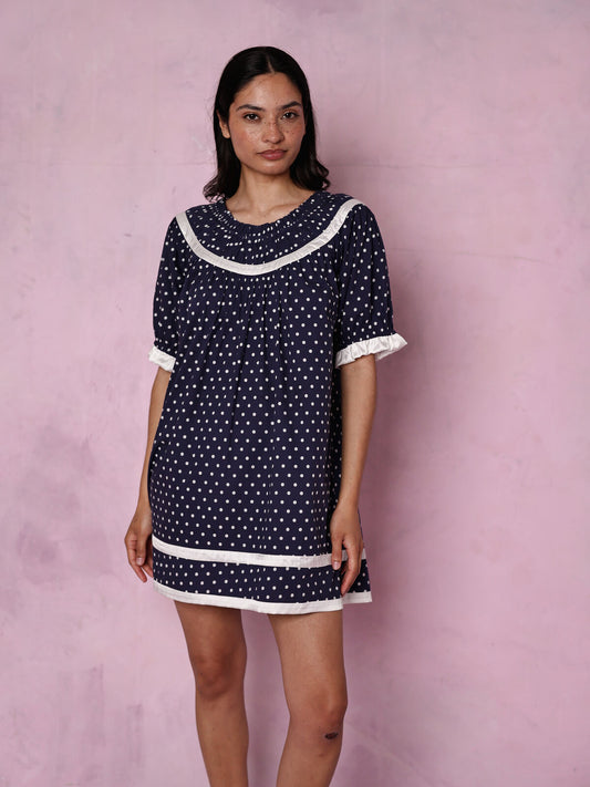 Paloma organic cotton navy dress