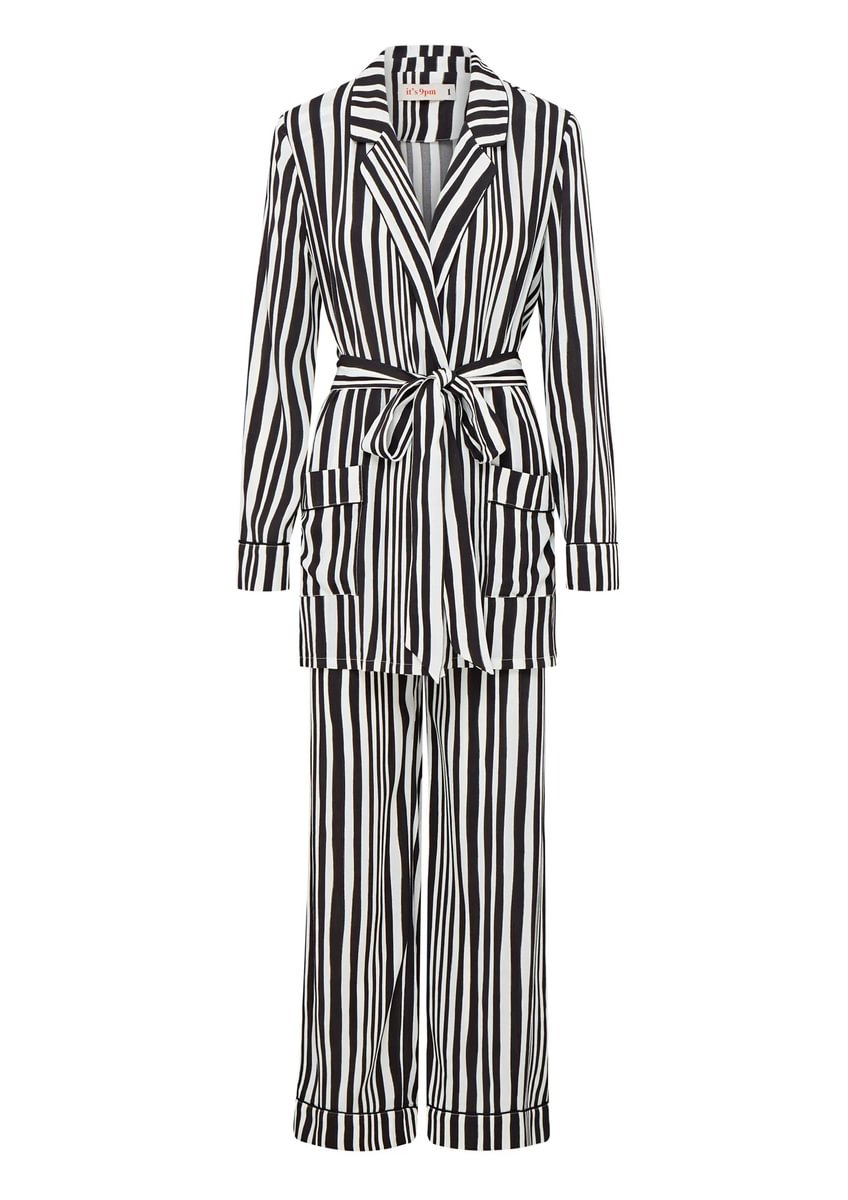 Pamela Smoking Suit Mono Stripe