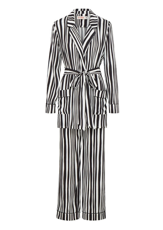 Pamela Smoking Suit Mono Stripe