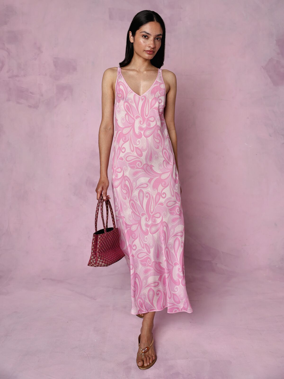 Teresa silk-blend swirl dress