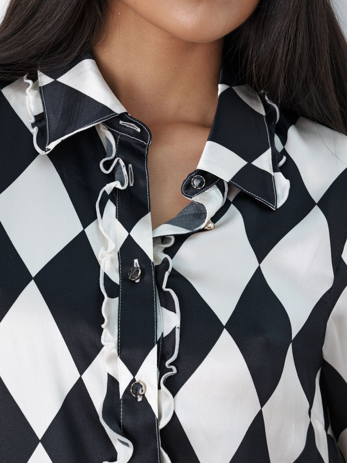 Vogue Harlequin Silk Shirt
