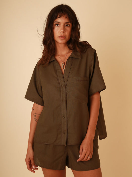 Matilda Wasabi Linen Set