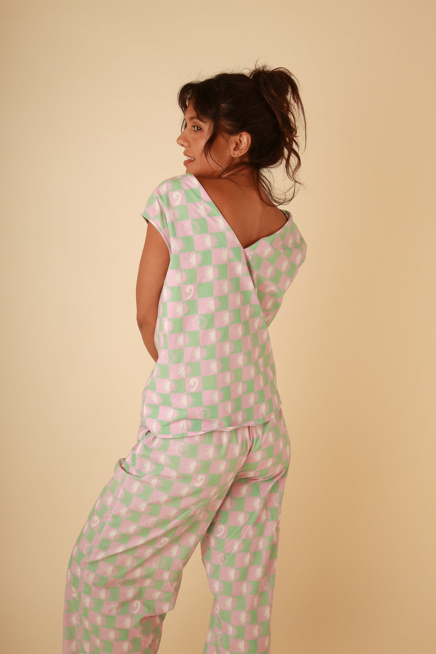 Sandi Green and Pink Cotton Set